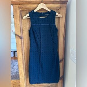 Banana Republic Navy Eyelet Shift Dress
